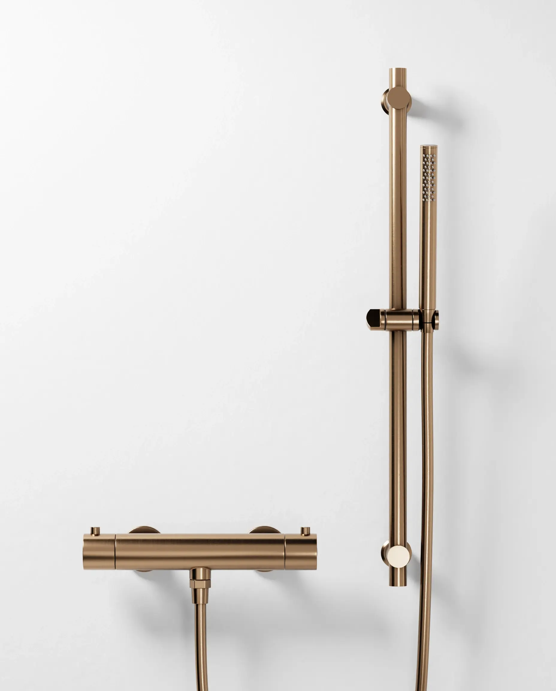Mitigeur thermostatique douche rose gold brossé, Chatelet