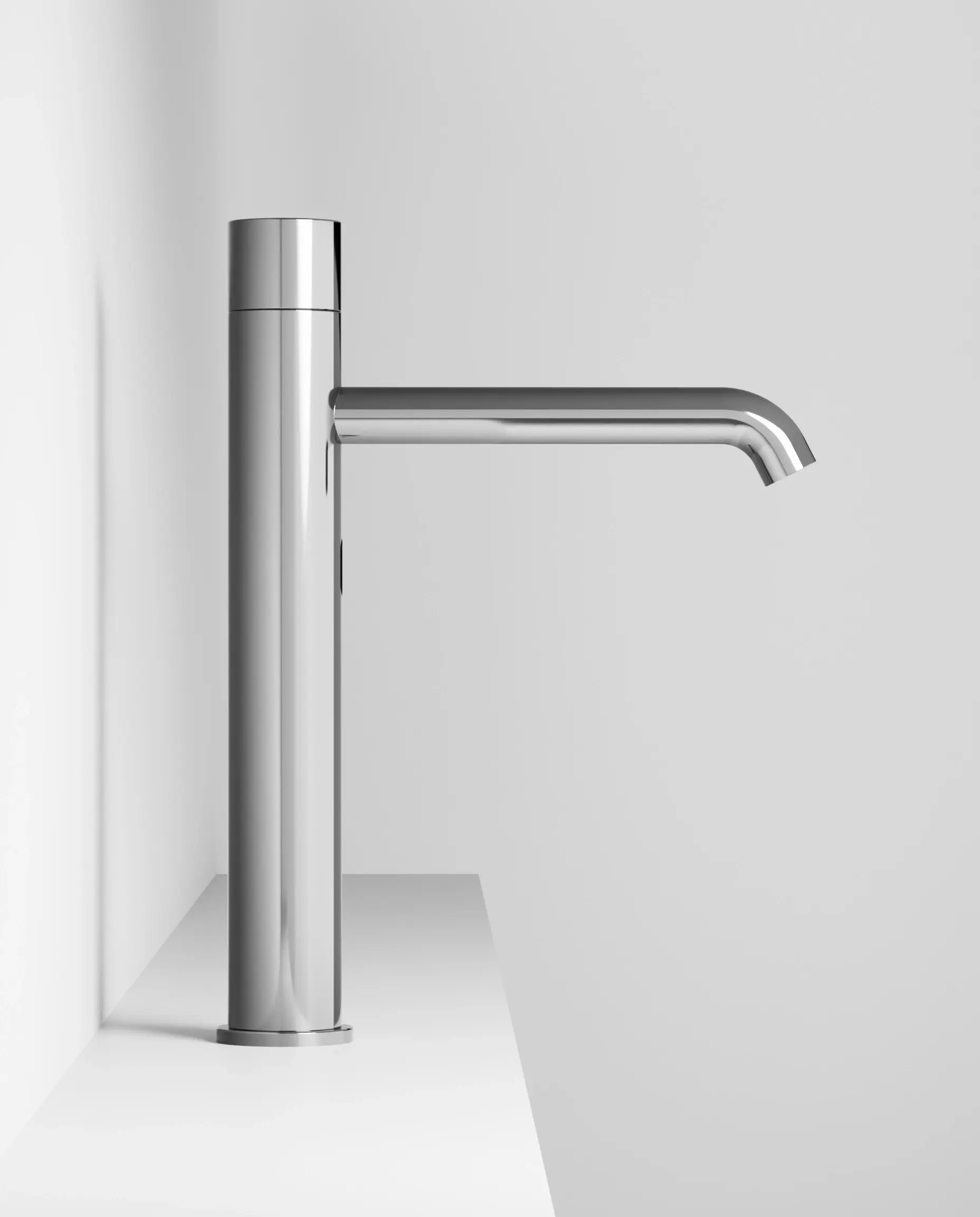 Mitigeur Haut Electronique, Professionnel, Inox Poli