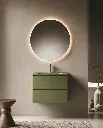 Meuble vasque avec ou sans pieds 80cm, Vert jonc mat, Vendome (1).webp