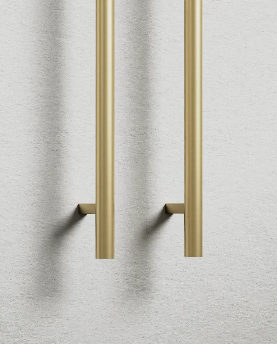Sèche serviette 90x44x10, 45W, Doré brossé, Ondia 