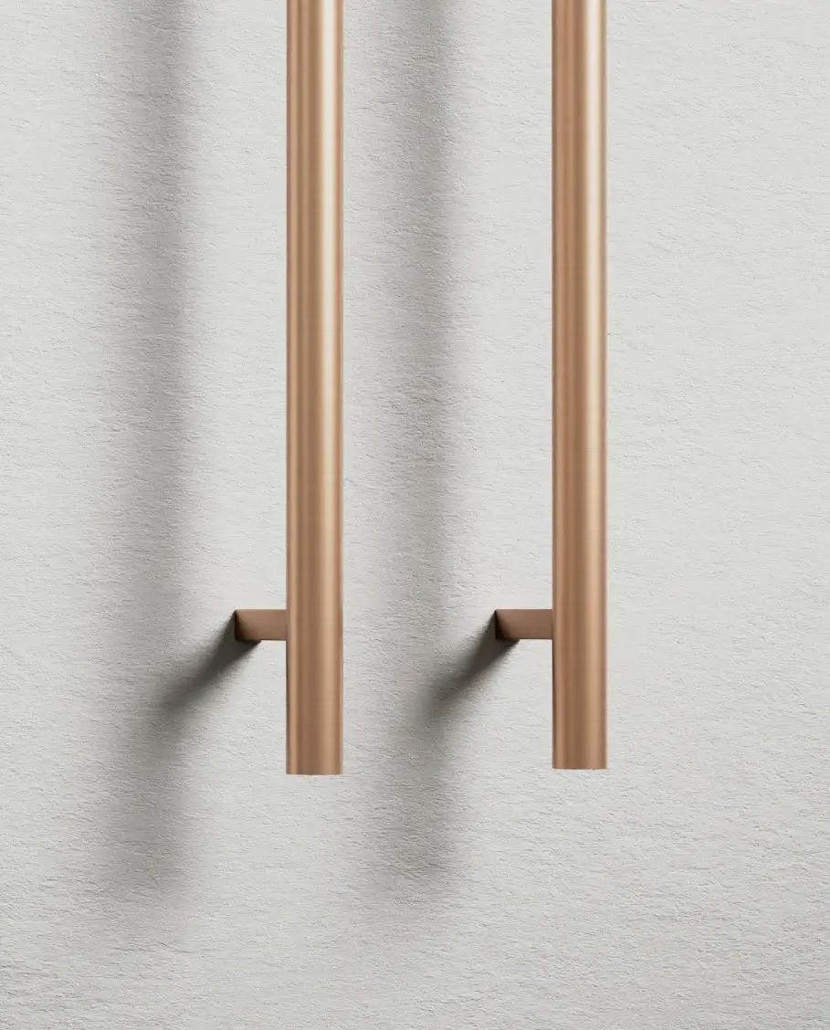 Sèche serviette 90x44x10, 45W, Doré rose brossé, Ondia  