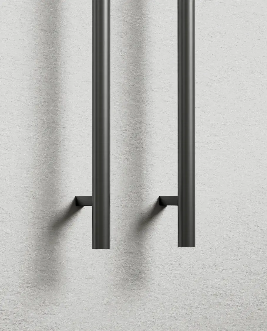 Sèche serviette 90x44x10, 45W, Gun métal brossé, Ondia
