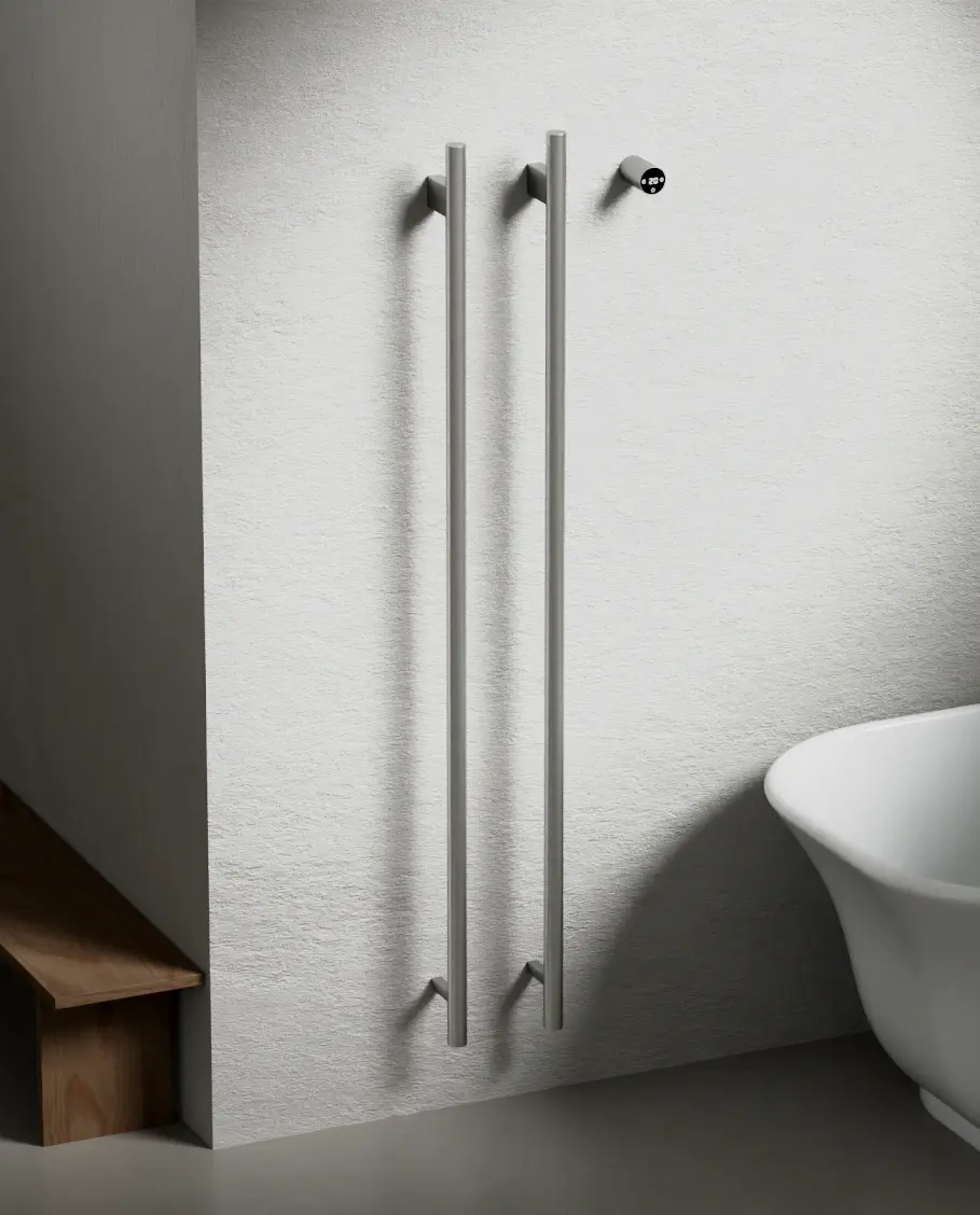 Sèche serviette 90W, Inox brossé, Ondia     