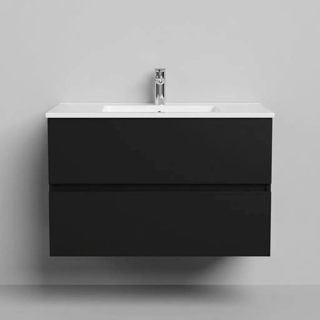 meuble vasque 80cm noir mat
