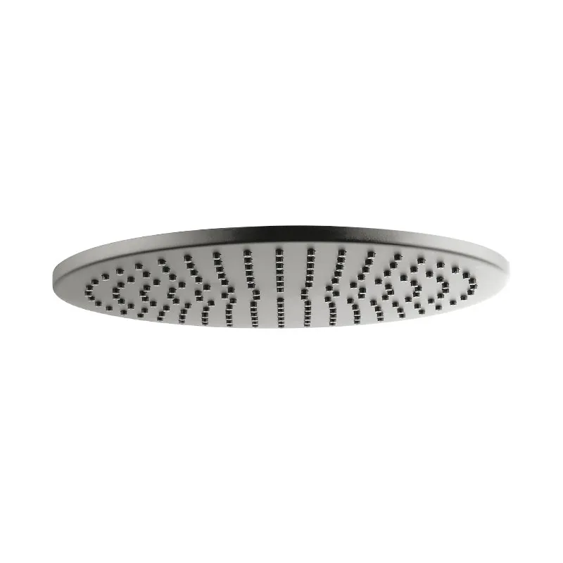 Pomme de douche ronde inox brossé, 25 cm.webp