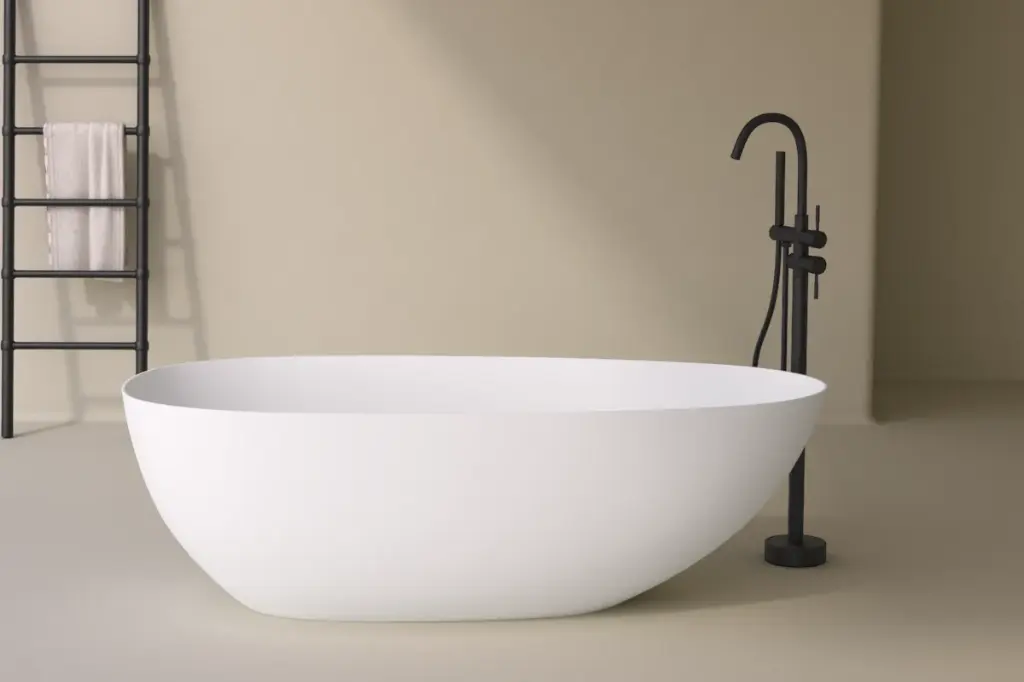 Baignoire îlot ovale, solid surface