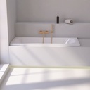 Baignoire Encastrable, 120  à 160 cm x 70, Acrylique, Brillant + pieds, Oz