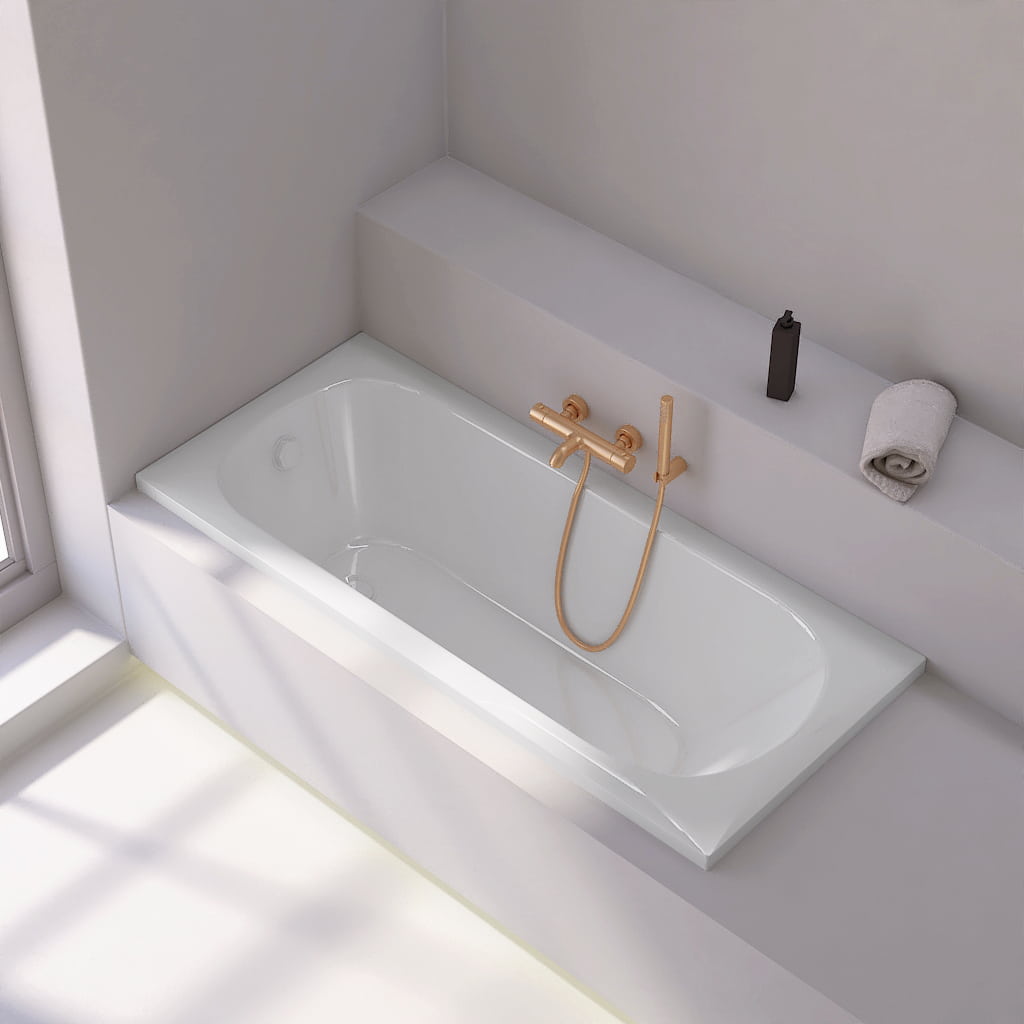 Baignoire Encastrable, 120  à 160 cm x 70, Acrylique, Brillant + pieds, Oz