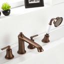 Robinet de baignoire mélangeur, 4 trous, sur plage, Liberty