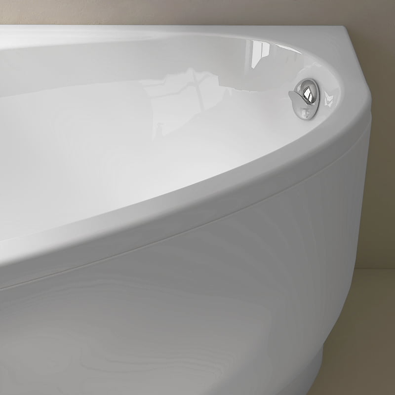 Baignoire d'angle gauche, 150 x 100 cm, Flora