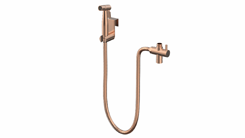 Douchette hygiénique Doré rose brossé, Châtelet