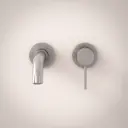 Robinet mitigeur lavabo mural, inox brossé, Châtelet