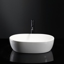 Vasque à poser ovale 48 x 35 cm Blanc brillant, Elsa