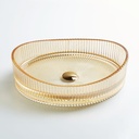 Vasque à poser en verre 50x37.5x14cm Ambre, Burano 