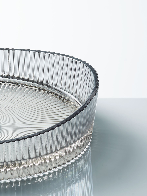 Vasque à poser en verre 50x37.5x14cm Argent, Burano 