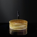 Vasque à poser en verre 36x36x11.5cm Doré, Torcello