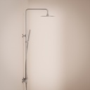 Colonne de douche avec mitigeur mécanique, Ø25cm, inox brossé, Châtelet III