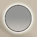 Chatelet Miroir Rond Diam50 Led+Anti-Buee Noir Mat.webp