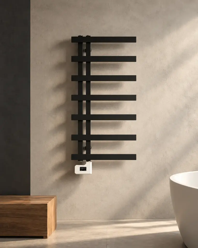 Sèche serviette électrique 400W 50X90 Noir Mat, STAN