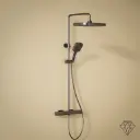 Colonne de douche avec mitigeur mécanique, Gun métal, Deauville