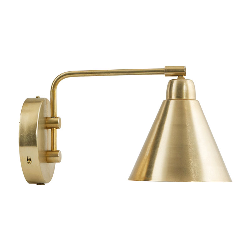Applique salle de bain murale  doré  13 cm laiton