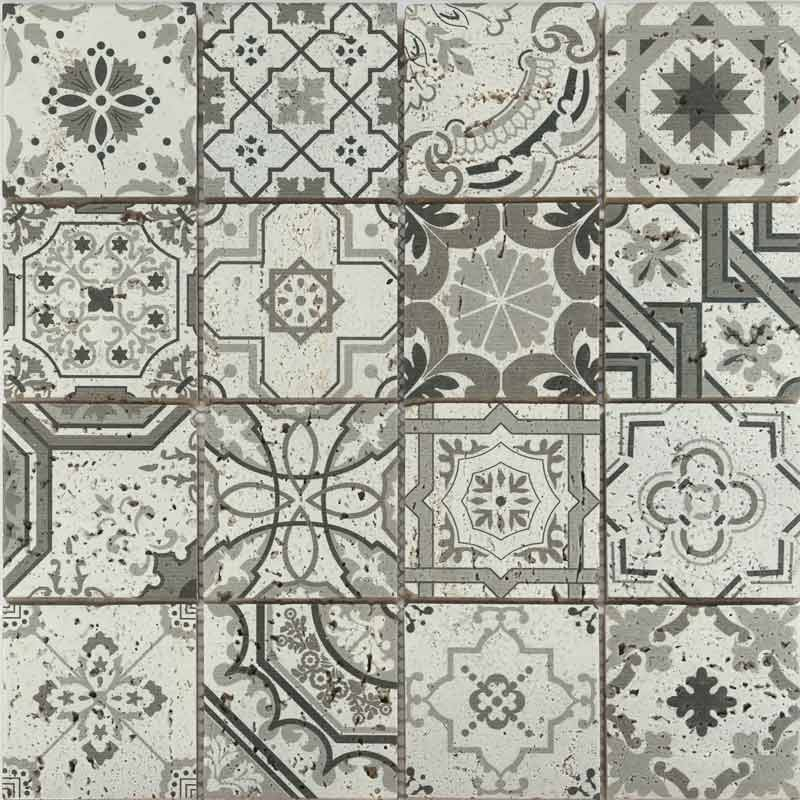 Mosaïque en pierre, 30x30 cm, Décor Neutral