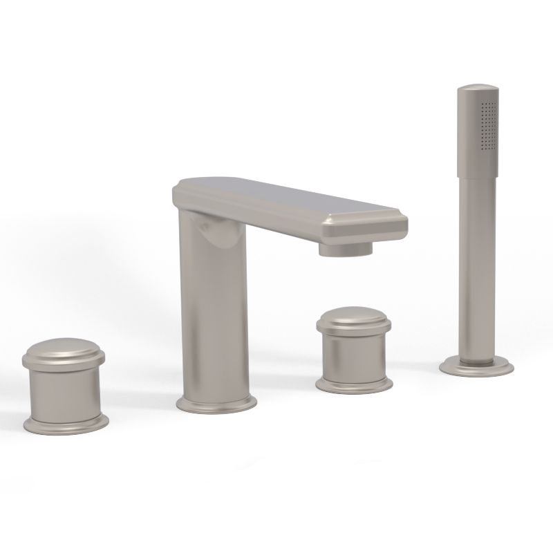 Mélangeur bain et douche sur plage, nickel brossé, Monceau