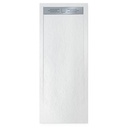 Receveur de douche, 120x80 à 200x90 cm, grille inox, Composite Blanc, Stone