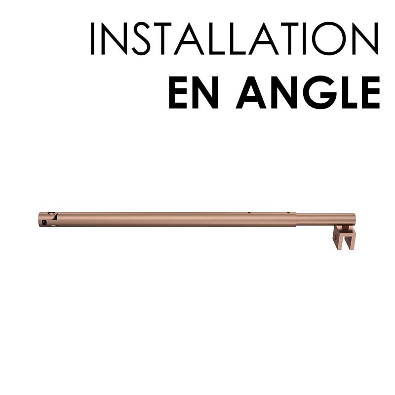 Barre pour installation en angle, pour paroi Altea, doré rose brossé