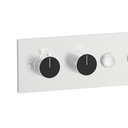 Cabochon pour mitigeur encastré 4 et  5 voies Noir, Châtelet