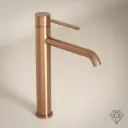 Robinet mitigeur lavabo haut, doré rose Châtelet