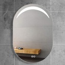 Miroir lumineux LED ovale, 60x80 cm, Luna60