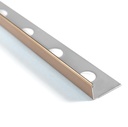 Profilé inox poli en L 10mm x 260cm, bronze brillant