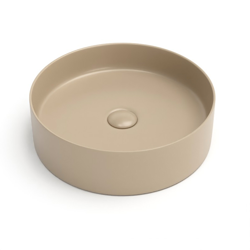 Vasque à poser, 39,4x11,5 cm, Cappuccino beige mat, Art