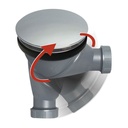 Bonde douche mixte Wirquin Ø90mm, dôme chromé, James