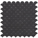 Mosaïque écailles verre recyclé gris foncée, 31x32 cm, Nordic matt dark grey