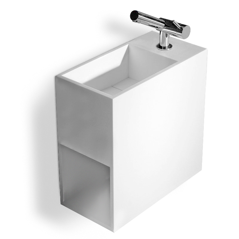 Lave-mains 40 x 20 cm, Résine minérale, Compact