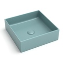 Vasque à poser, 35x35 cm, Vert d'eau mat, Elvia