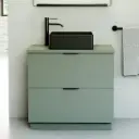 Meuble vasque à poser, 80 cm, 2 tiroirs, Alma