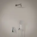 Composition mitigeur de douche encastré chromé, Hix