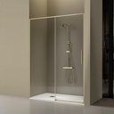 Porte de douche coulissante sur mesure, de 106 à 182.6cm, profilé doré mat, Delta