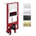 Bati-support EXTRA PLAT universel, plaque de déclenchement double touche rectangulaire W-RED