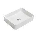 Vasque à poser rectangulaire 47 x 36cm Blanc brillant, Enora
