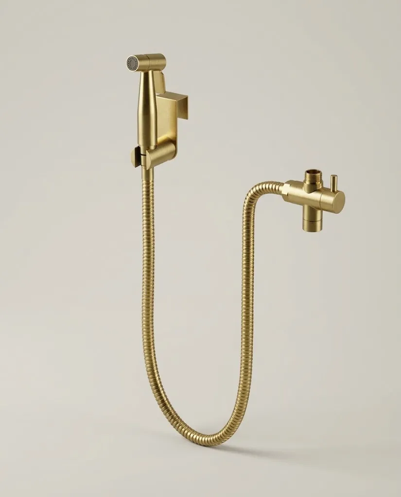 Douchette hygiénique Doré brossé, Châtelet