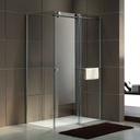 Cabine de douche coulissante 160 cm, Rolling, profilé chromé brossé