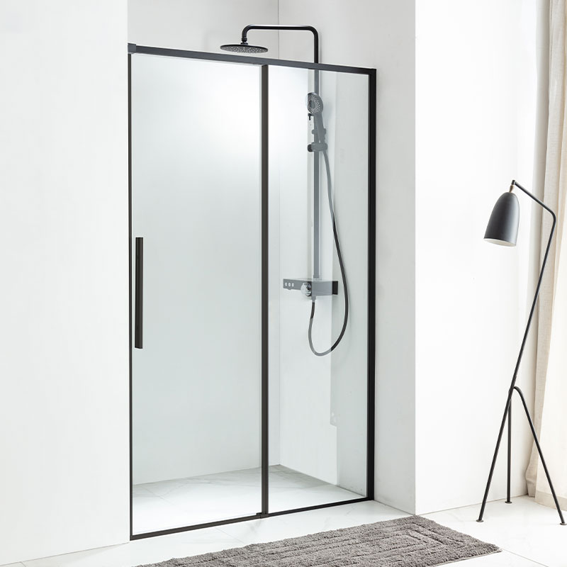 Porte de douche coulissante 100 à 140 cm, noir mat, Arena Black 2