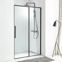 Porte de douche coulissante 100 à 140 cm, noir mat, Arena Black 2