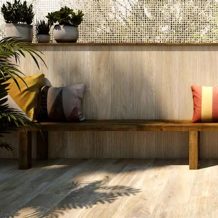 Carrelage parquet deck, 23X120 cm, Trunk Honey