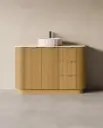 Meuble salle de bain plan pierre 120cm - Liam