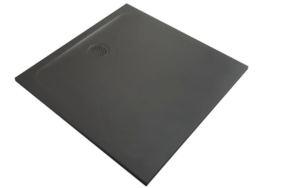 Receveur de douche résine minérale Noir 100x100cm - Cotton